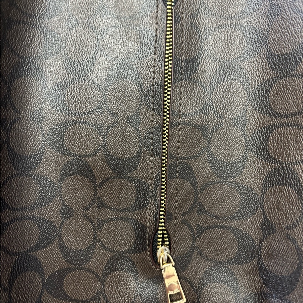 Coach Brown Monogram Shoulder Bag - Picture 4 of 8